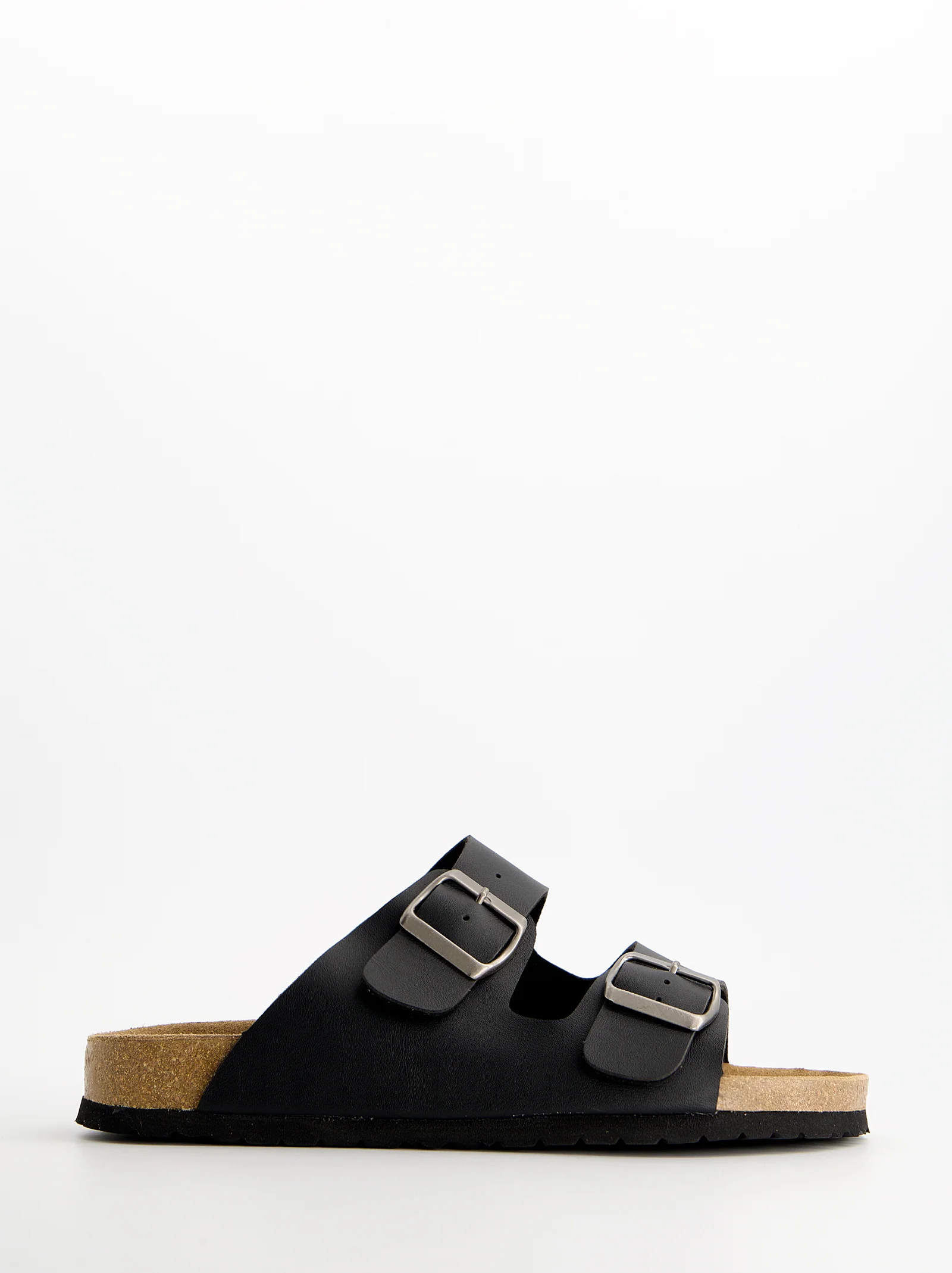 Sandalias negras de piel con hebillas - Missouri