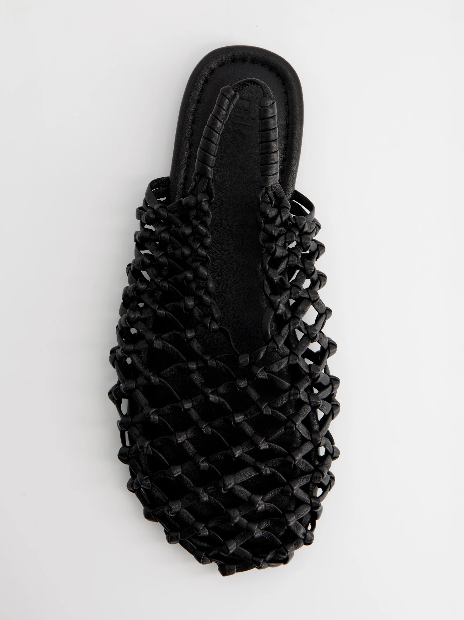 Sandalias negras de piel trenzada - Thunder