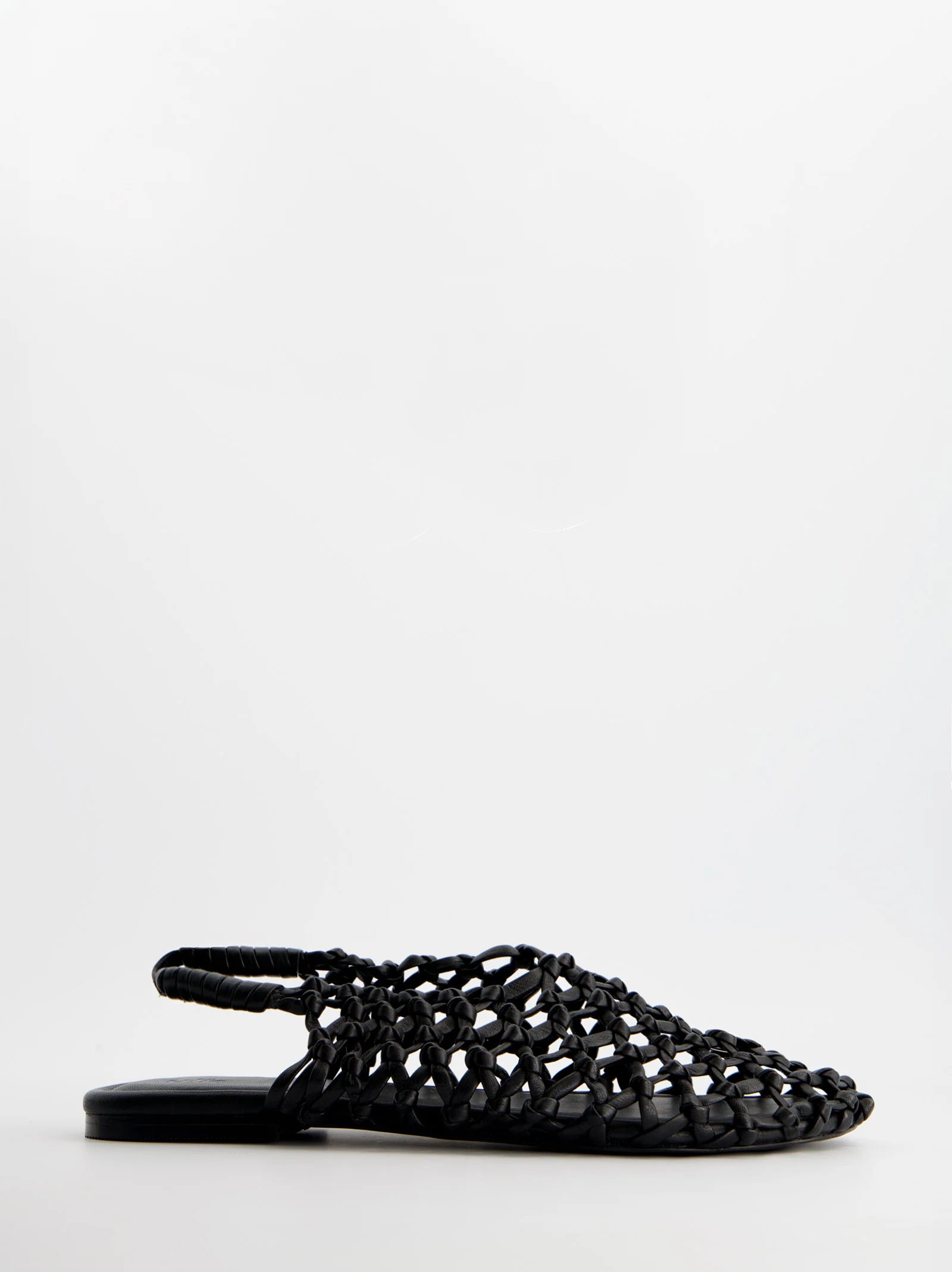 Sandalias negras de piel trenzada - Thunder - Image 3