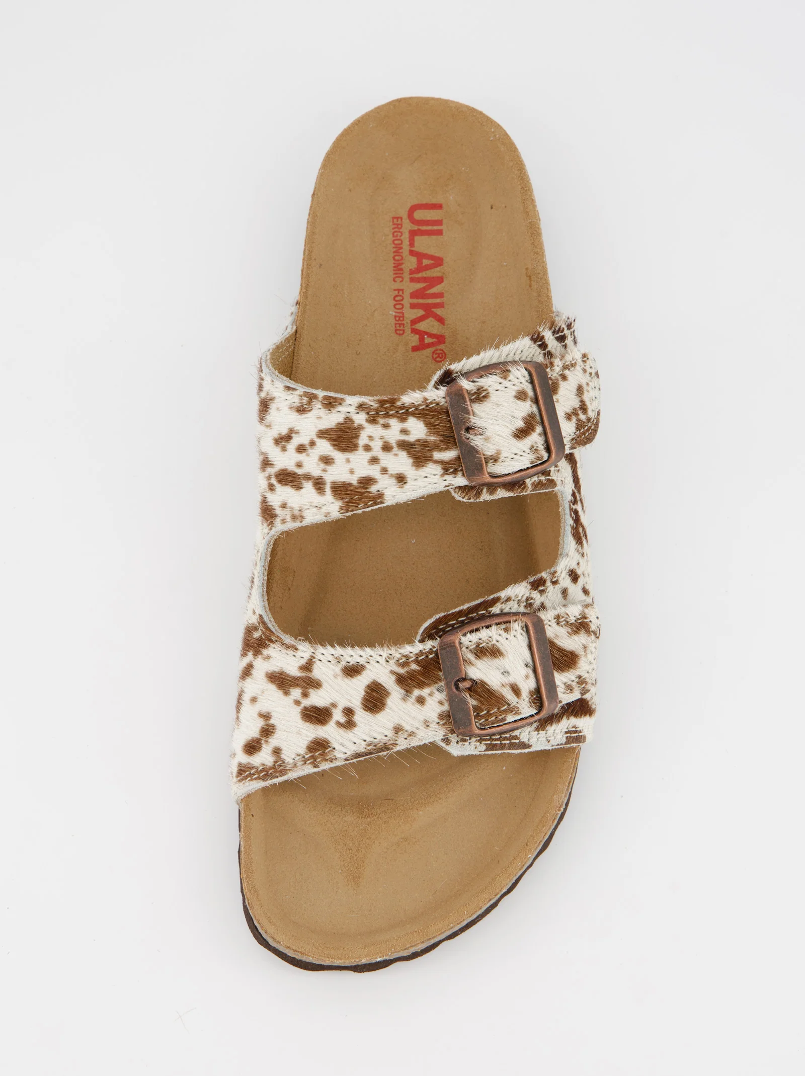 Sandalias planas de pelo con estampado animal - Image 2
