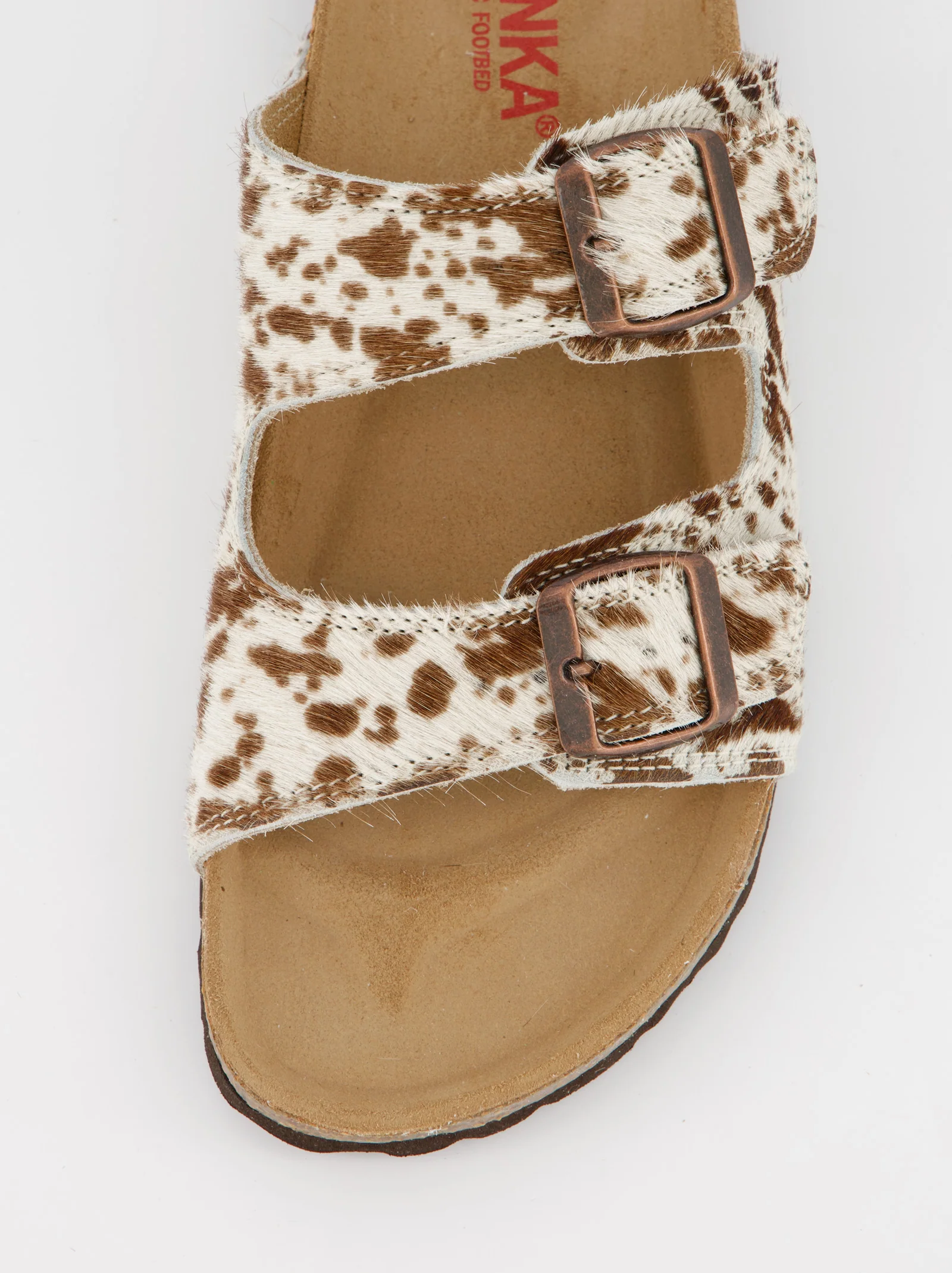 Sandalias planas de pelo con estampado animal - Image 4