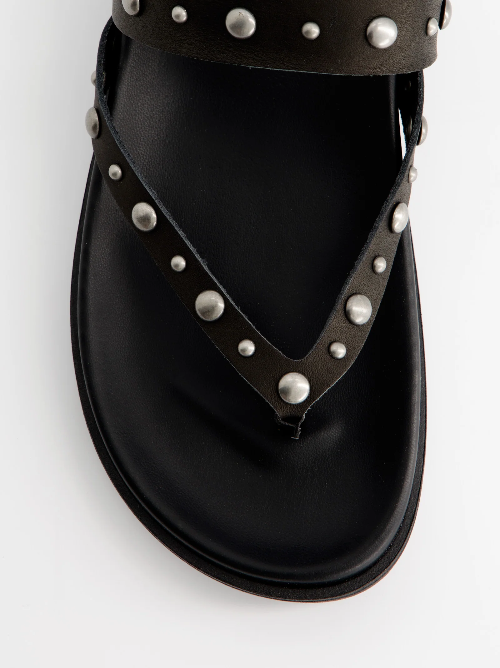 Sandalias planas de piel con tachuelas - Holly - Image 3