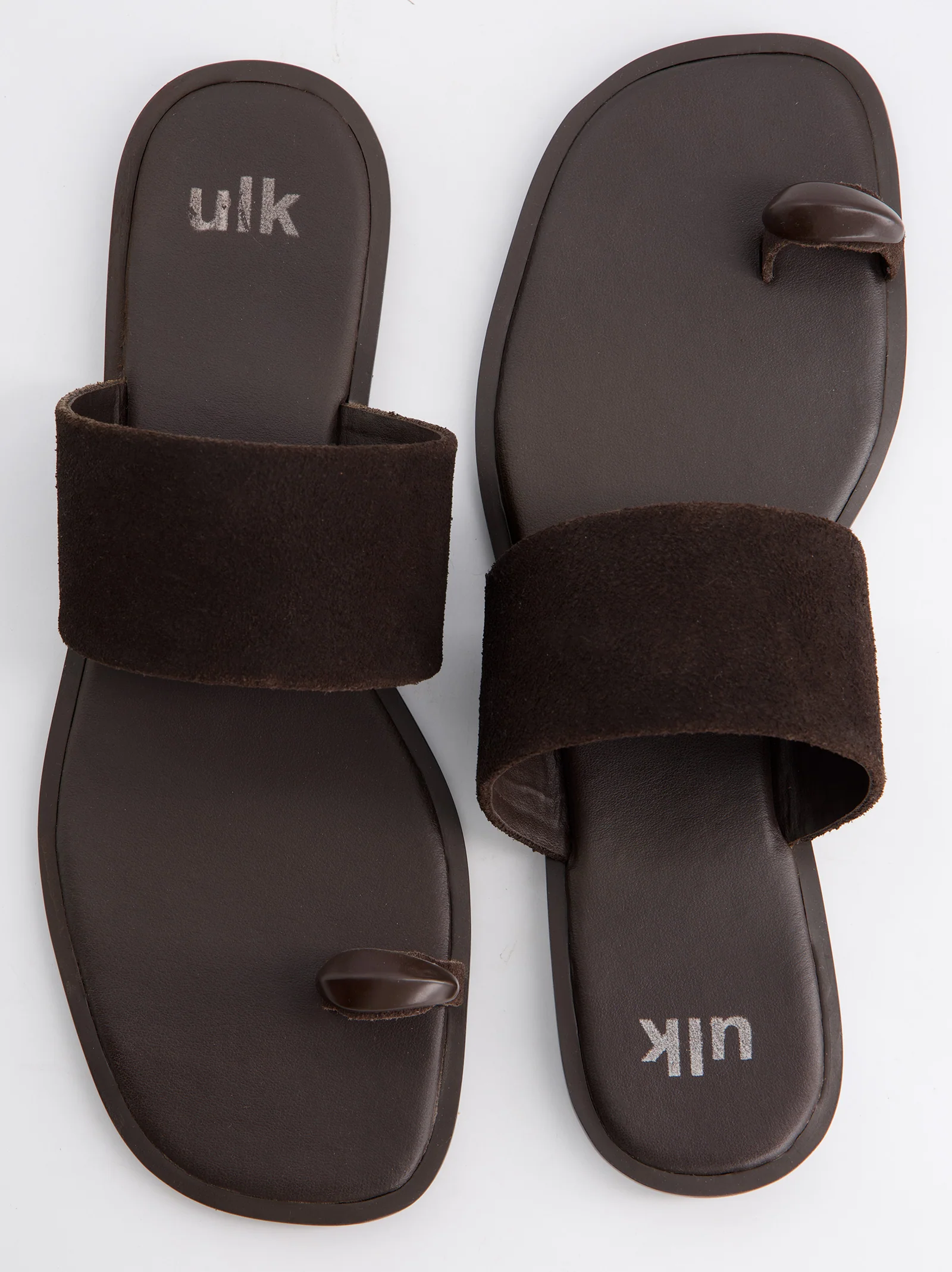 Sandalias planas de piel marrón - Fraser - Image 3