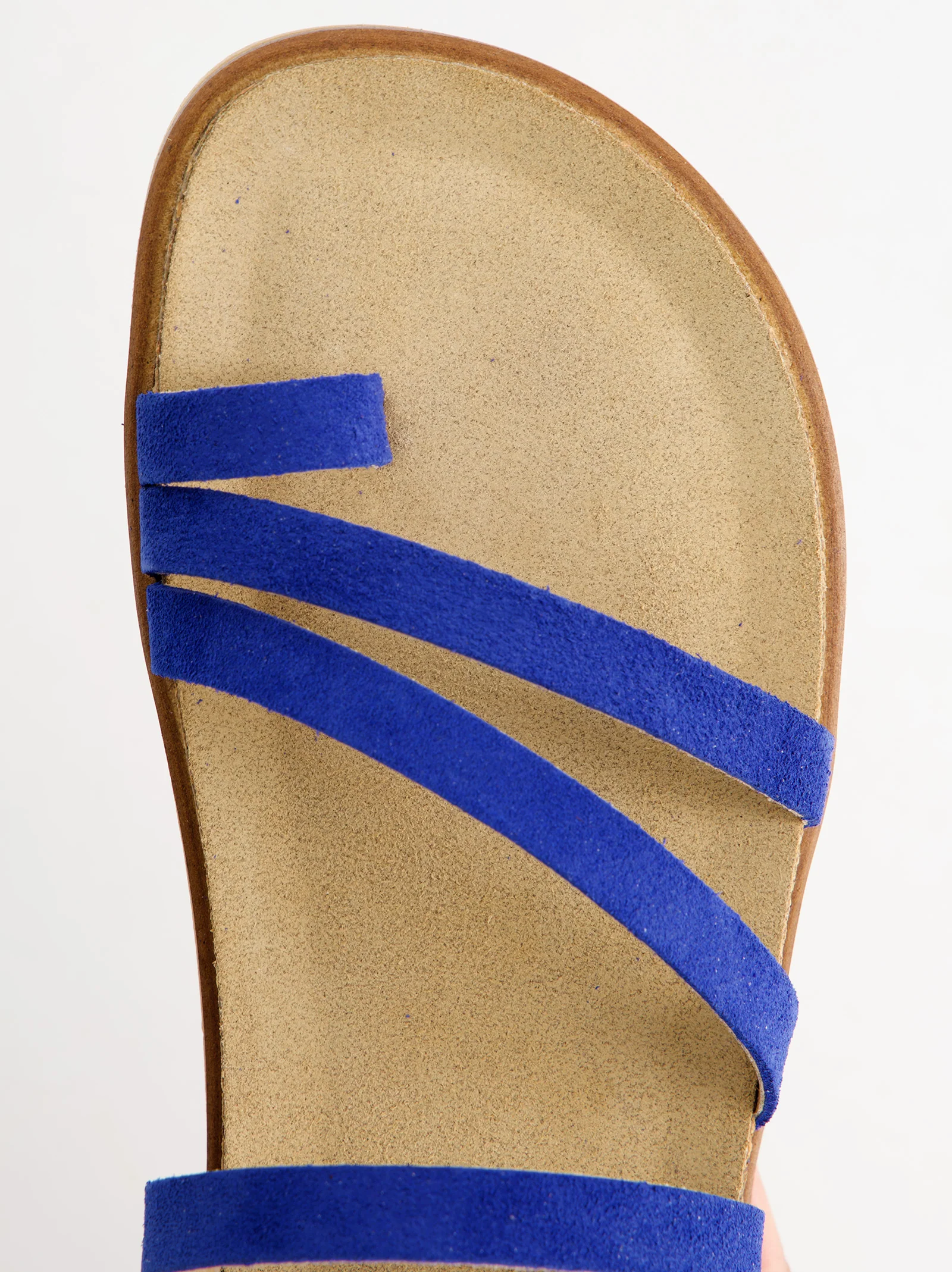 Sandalias Planas De Serraje Azul - Vane - Image 3
