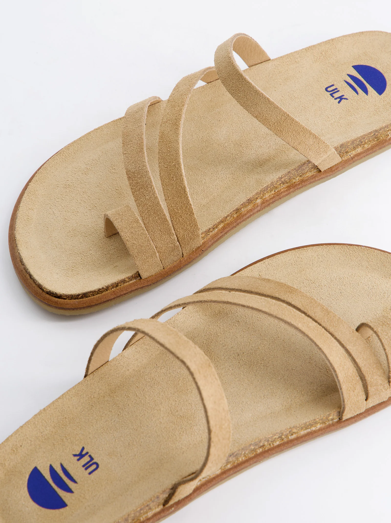 Sandalias Planas De Serraje Beige - VAne - Image 3