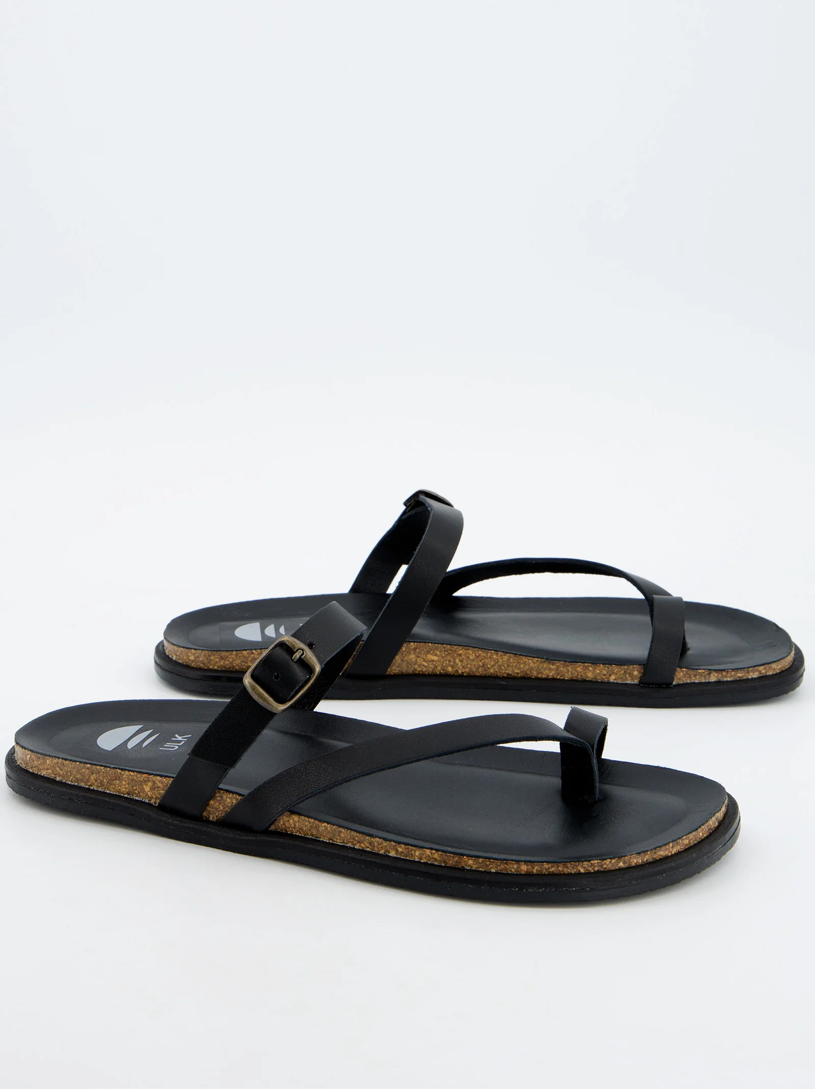 Sandalias Planas De Tiras Negras -Karem - Image 2