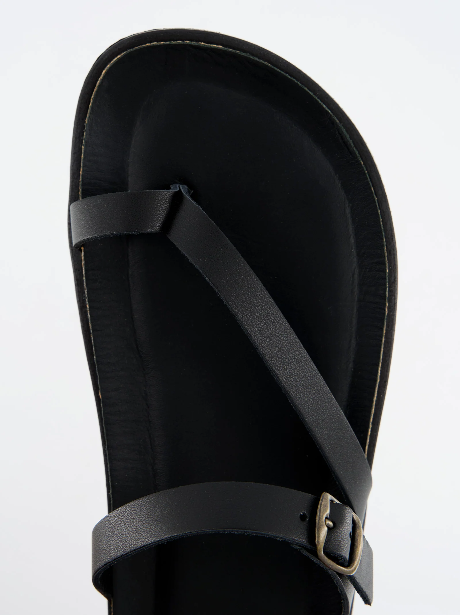 Sandalias Planas De Tiras Negras -Karem - Image 3