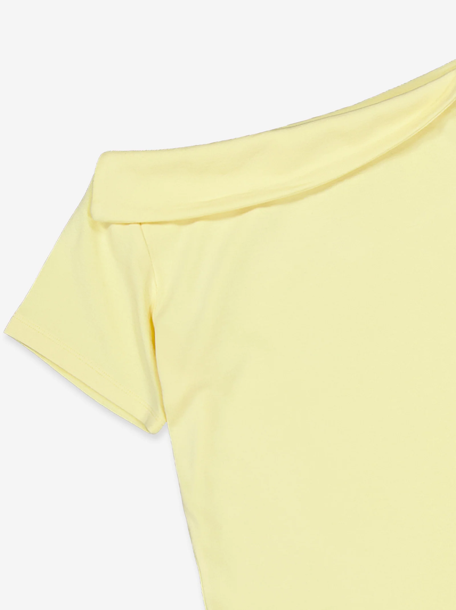 Top amarillo con escote barco doblado - Onda - Image 3
