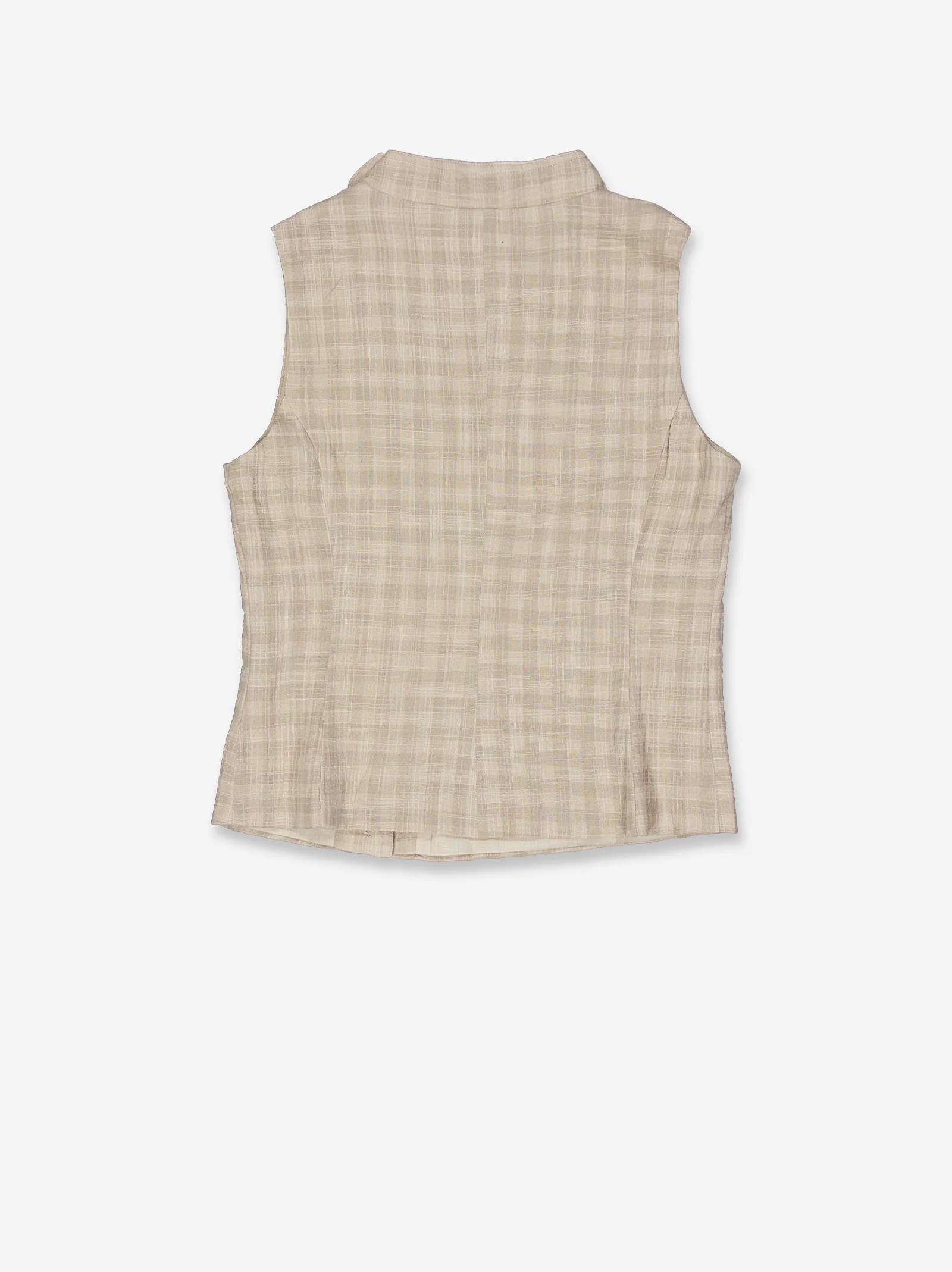 Top beige sin mangas con cierre cruzado - Formette - Image 4