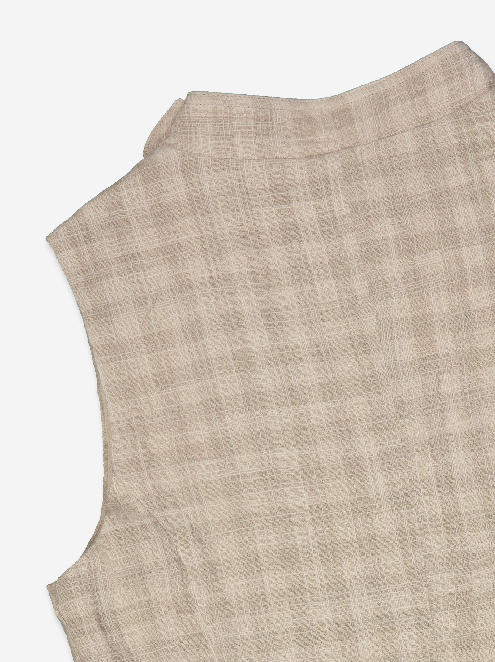Top beige sin mangas con cierre cruzado - Formette - Image 5