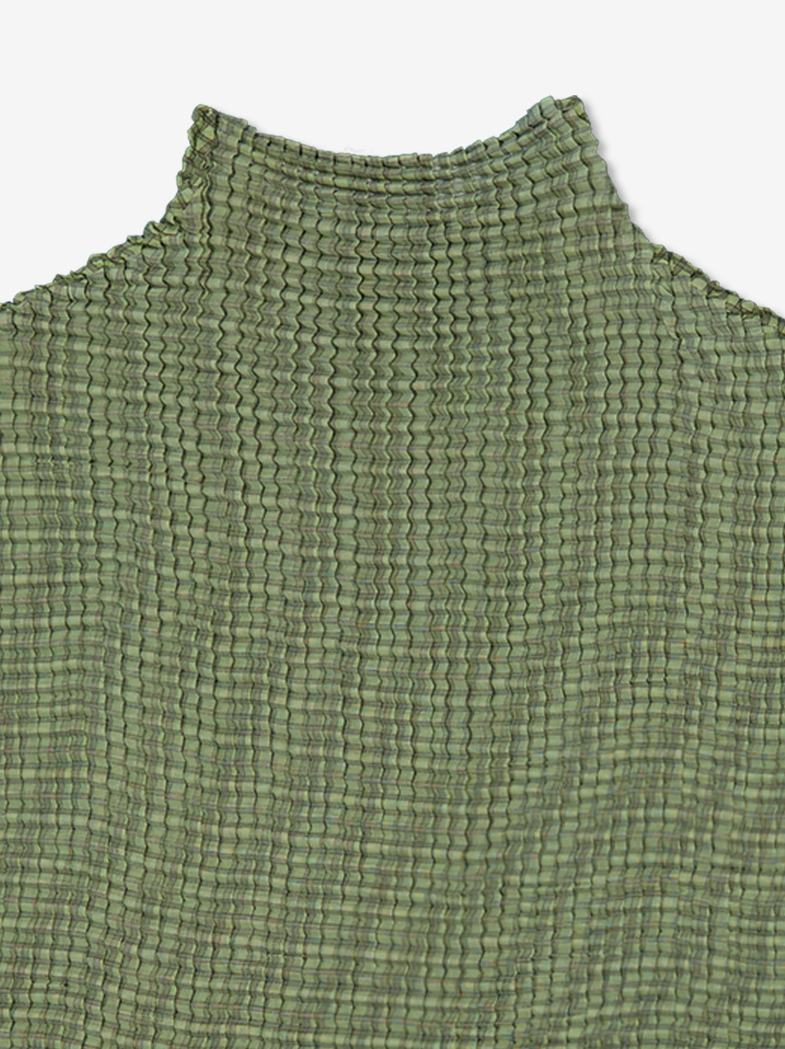 Top micro-plisado de cuello alto - Isi - Image 4