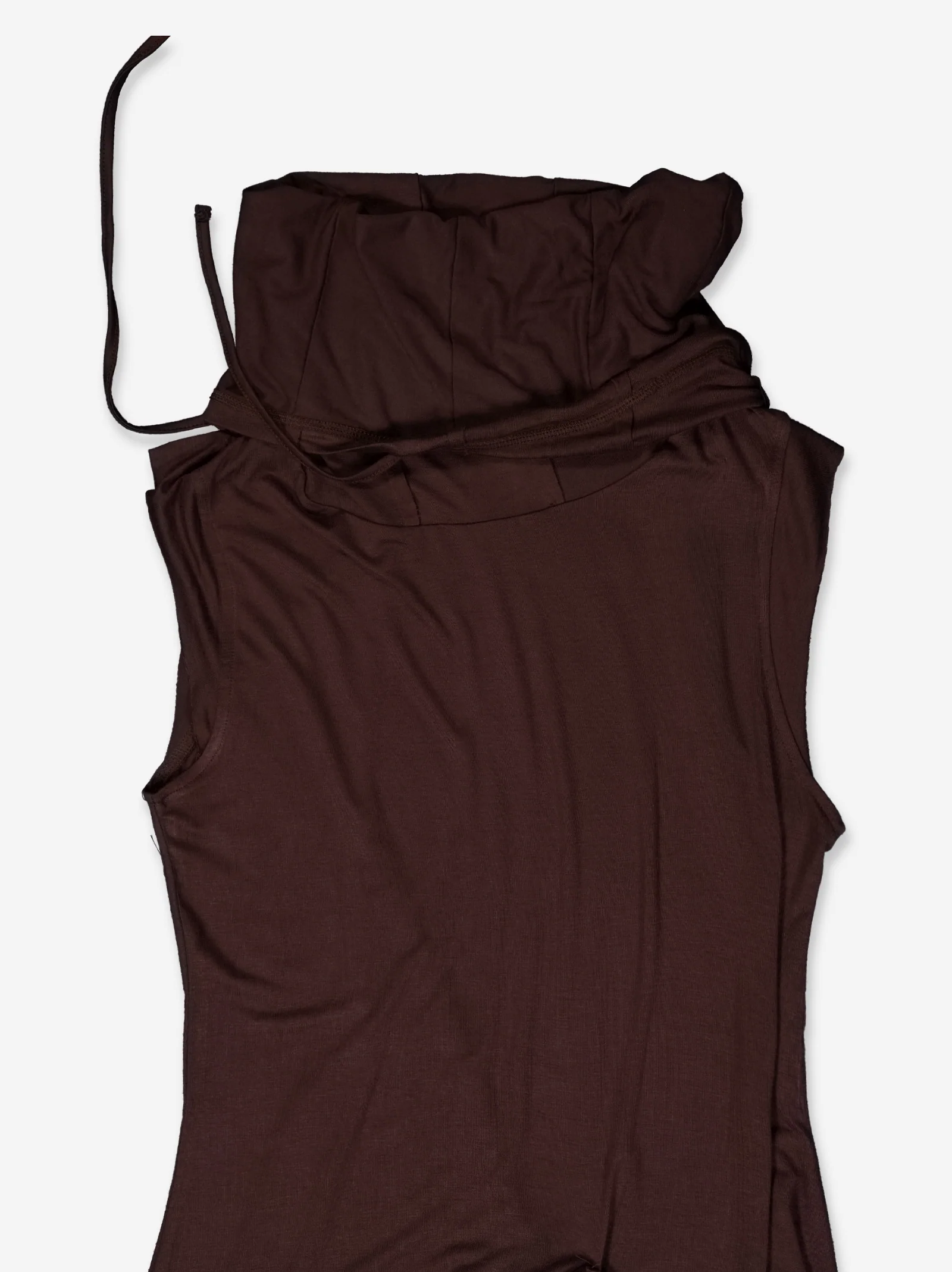 Vestido con bolsillo lateral cuello alto y bajo fruncido - Chao - Image 5
