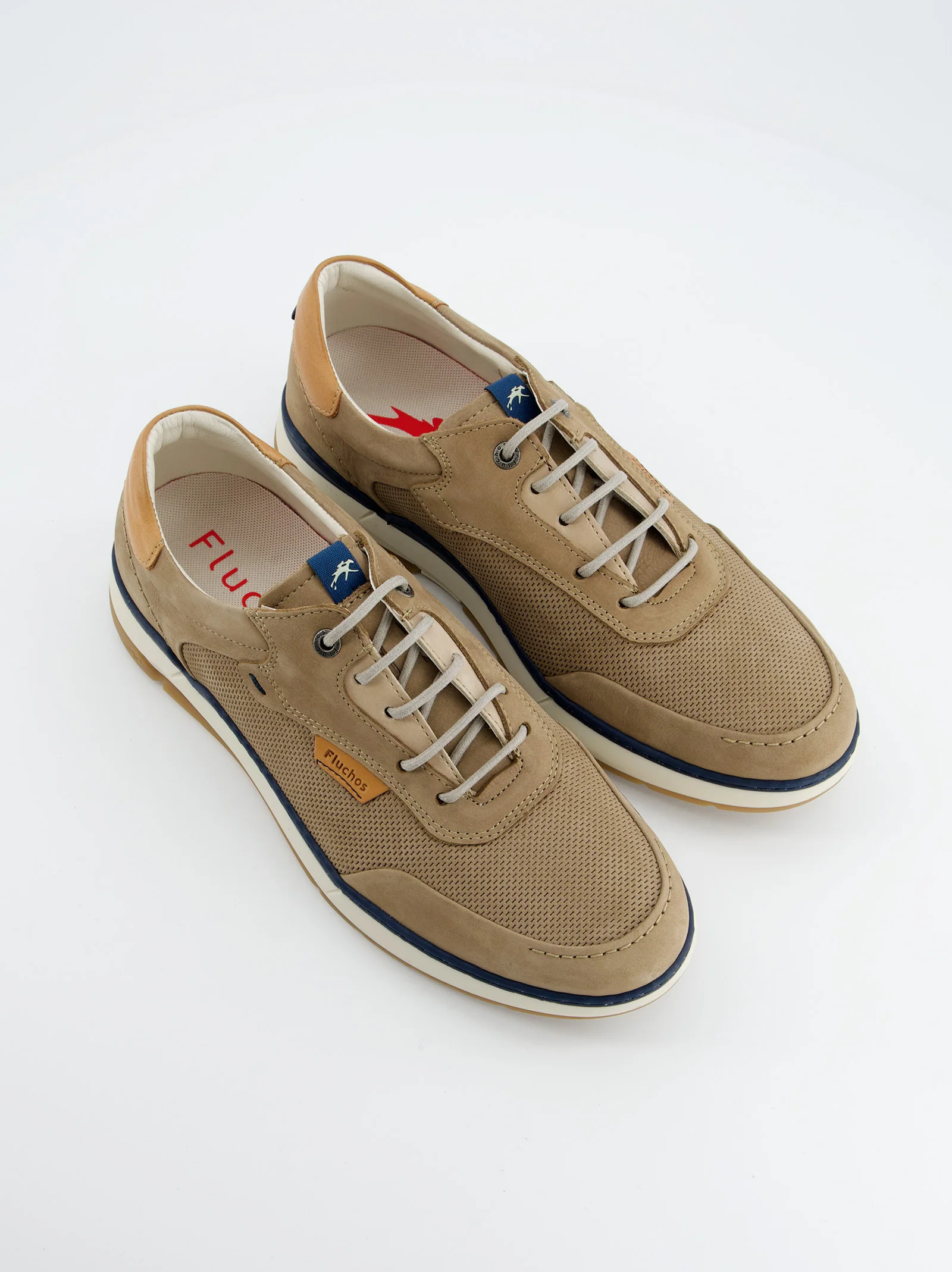 Zapatillas Casual De Piel Perforados Marrones - Fluchos - Image 5
