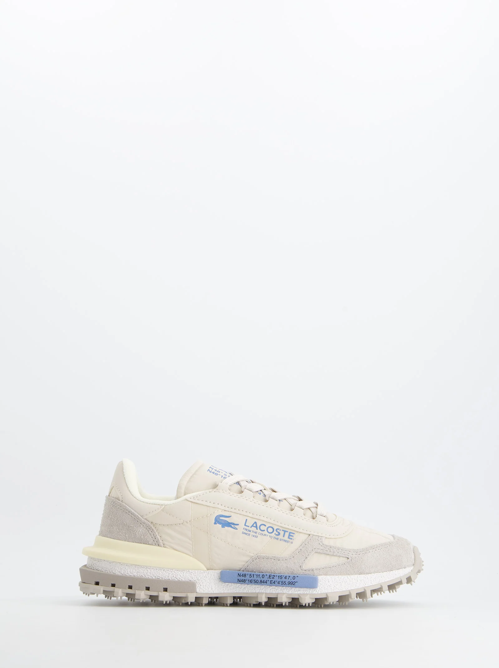 Zapatillas Lacoste Elite Active Beige Y Azul