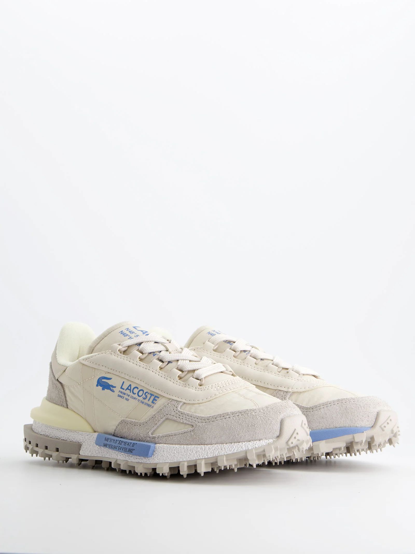 Zapatillas Lacoste Elite Active Beige Y Azul - Image 3