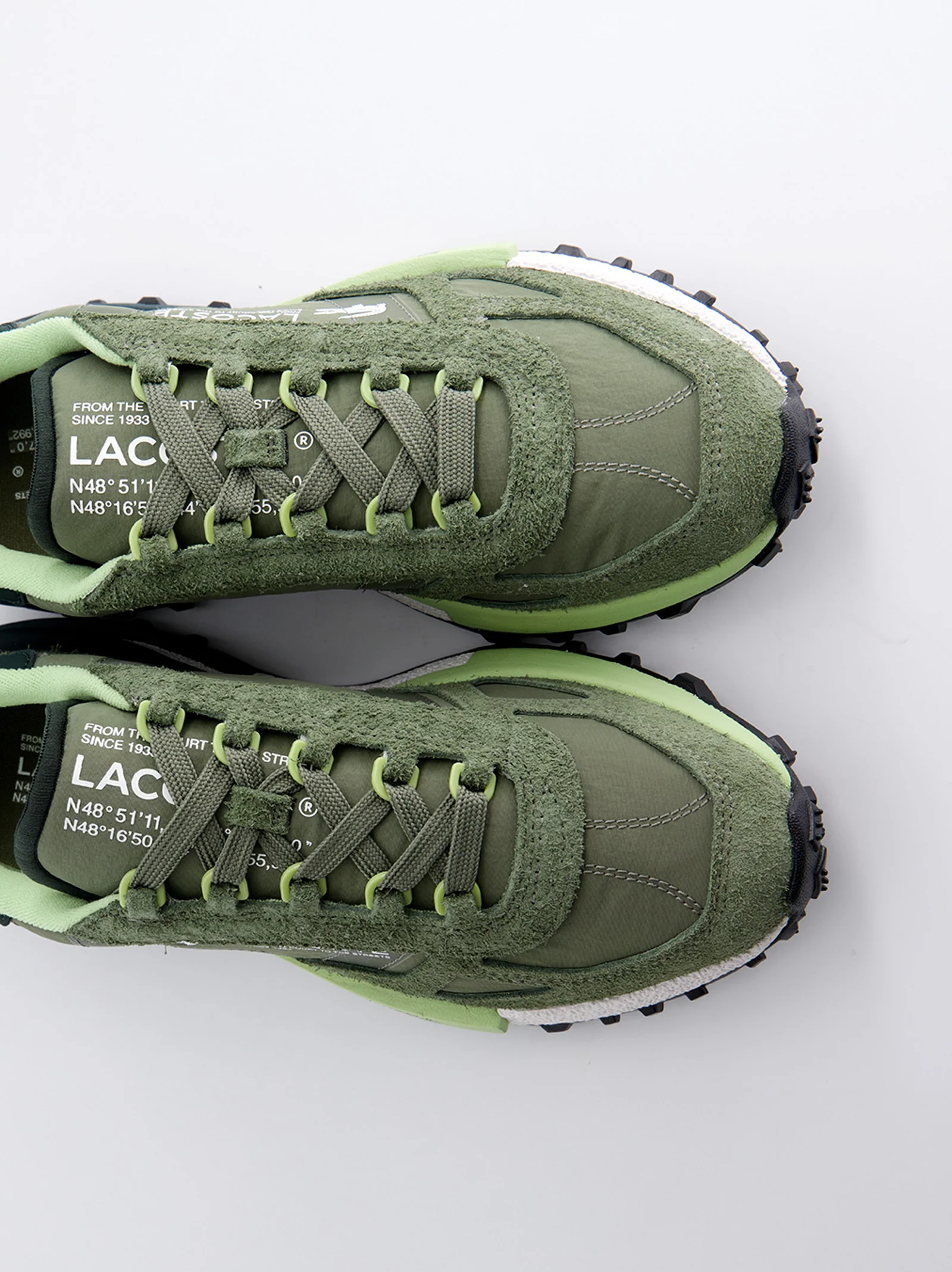 Zapatillas Lacoste Deportivas Verde Caqui Con Detalles En Verde Lima - Elite Active - Image 2