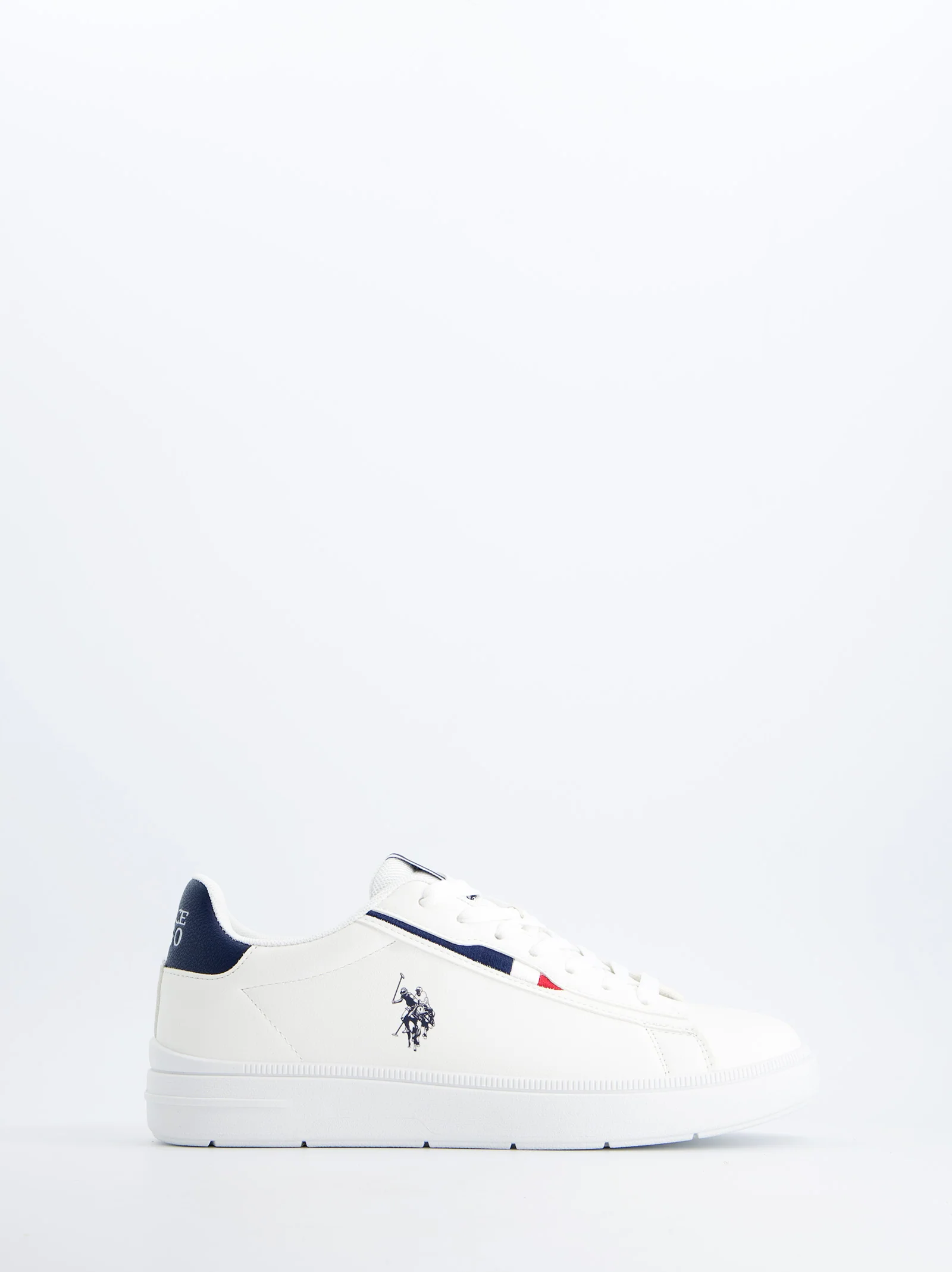 Zapatillas  Polo Blancas Logo Lateral