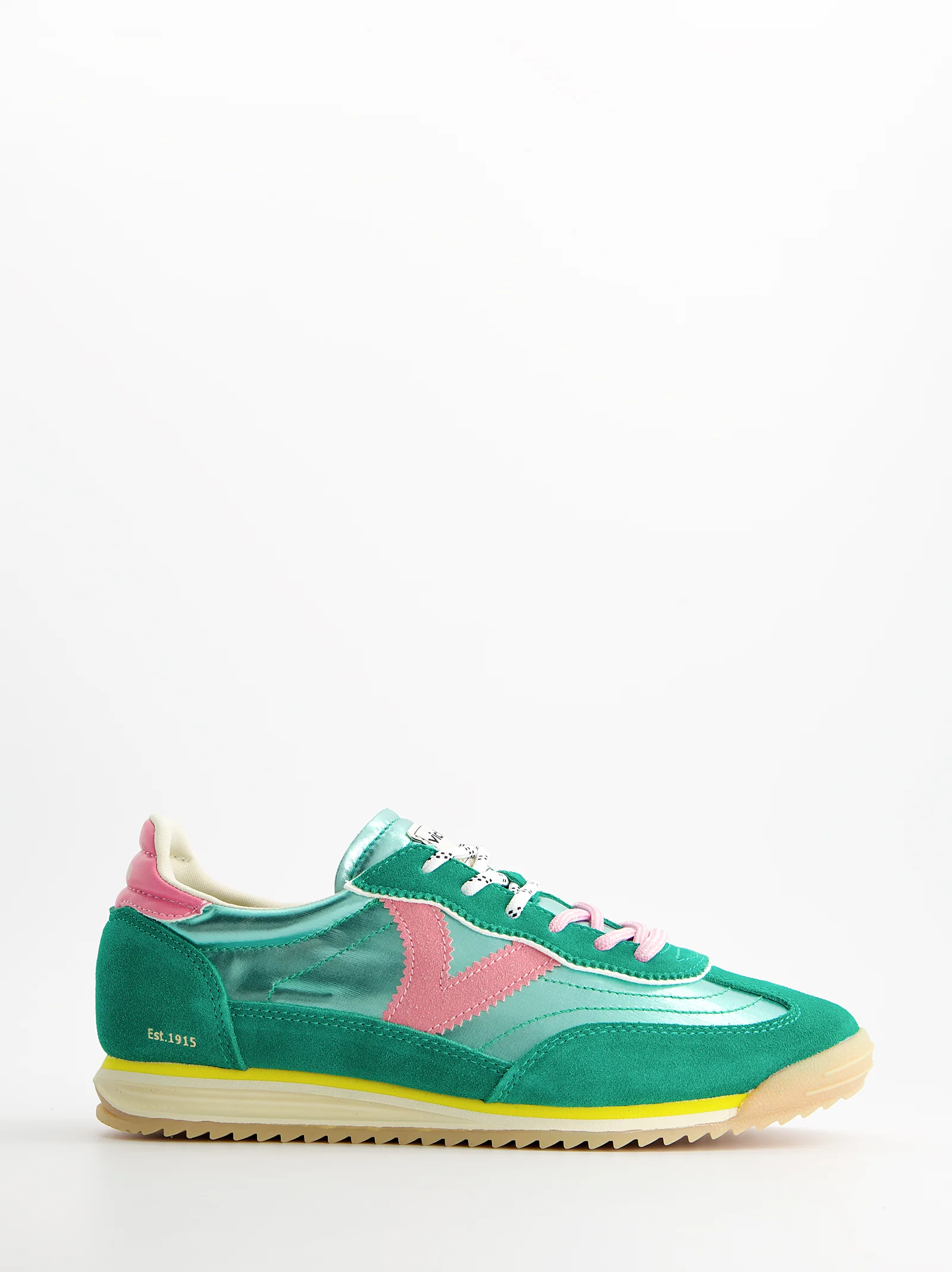 Zapatillas retro en ante metalizadas - Victoria Saturno